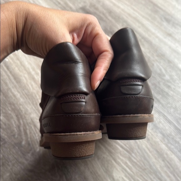 La Mer Women's Brown Leather Ankle Boots Casual Booties Size 9 - Picture 5 of 9